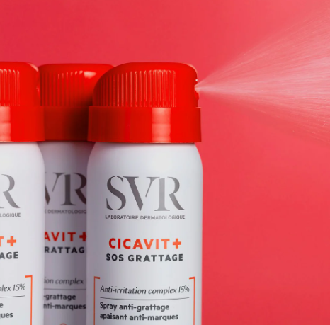SVR . CICAVIT SOS GRATTAGE de 40ml . Spray calmante reparador . Tratamiento para dermatitis atópica . 1Frasco con atomizador de 1Pieza de 40ml