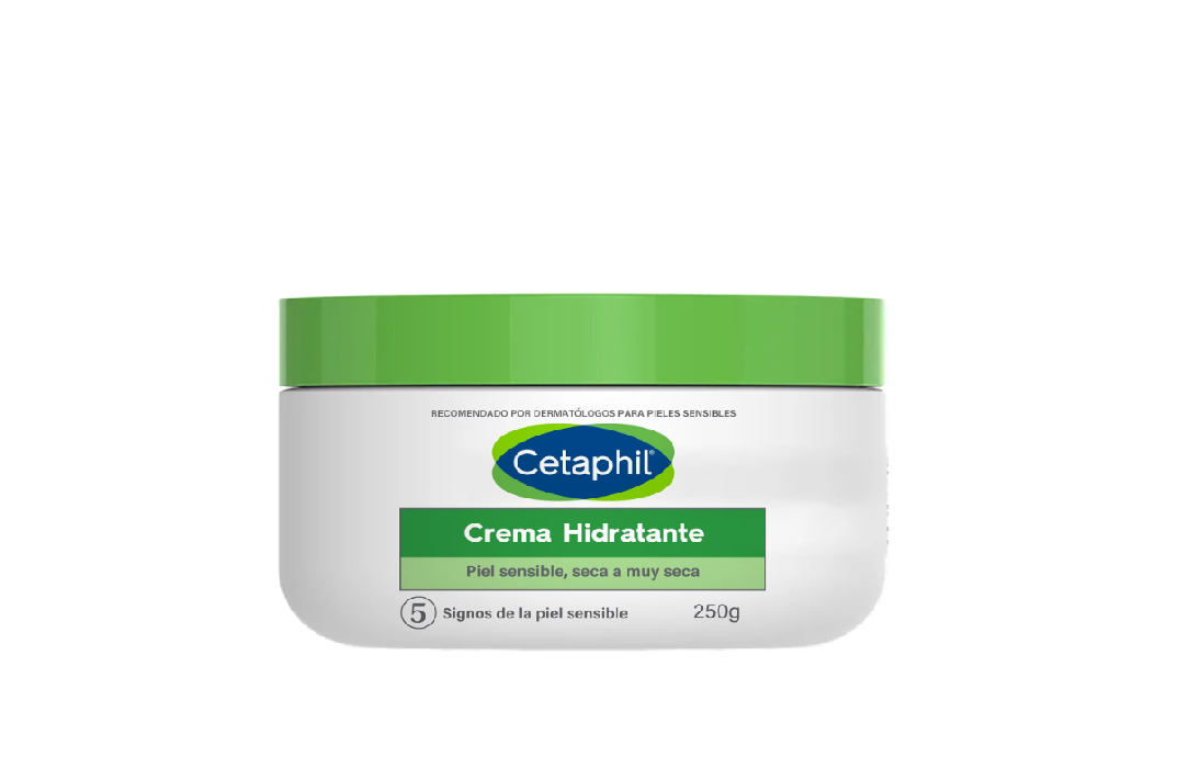 GALDERMA® . Cetaphil Crema Hidratante . Para piel sensible, seca y muy seca . Tratamiento dermatológico . 1 Frasco de 1Pza con 250ml
