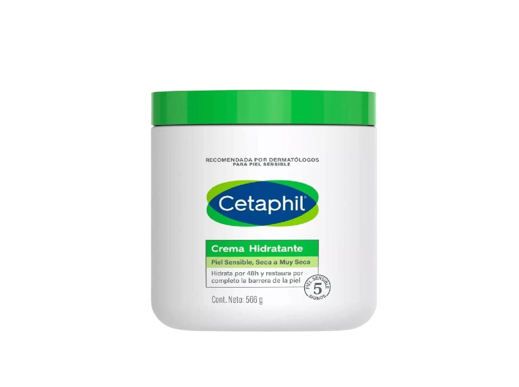 GALDERMA® . Cetaphil Crema Hidratante . Para piel sensible, seca y muy seca . Tratamiento dermatológico . 1 Frasco de 1Pza con 566g