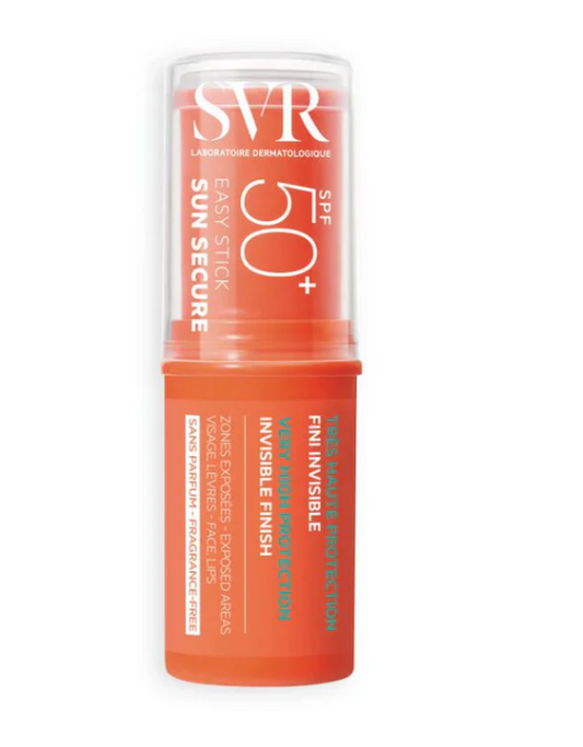 SVR® . SUN SECURE EASY STICK FPS 50+ NE REFILL 10ml . SUN SECURE EASY STICK FPS 50+ NE 10G Alta protección solar de bolsillo . Protector Solar . 1 Caja de 1Barra con 10mL