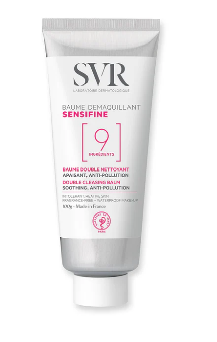 SVR® . SENSIFINE BAUME DEMAQUILLANT 100g . Bálsamo para pieles polialérgicas que remueve el maquillaje además de limpiar la piel de impurezas y contaminación. 1 Pieza de 1Tubo con 100g