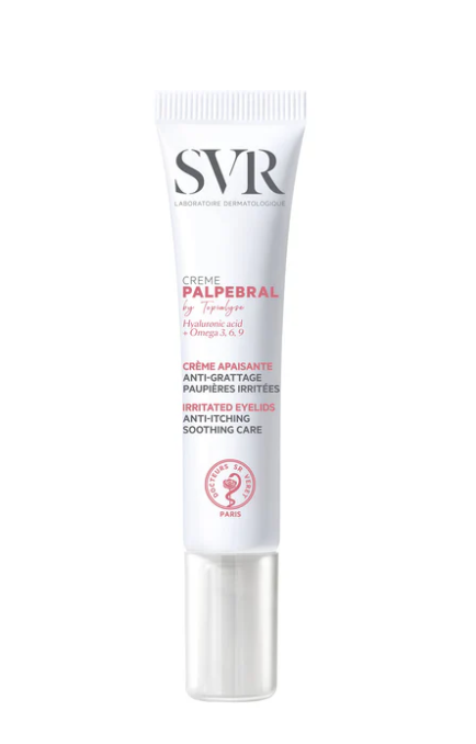SVR® . TOPIALYSE PALPEBRAL 15ml . Calma y protege de las agresiones externas limitando la aparición de irritaciones . Tratamiento dermatológico . 1 Pieza de 1Tubo con 15ml