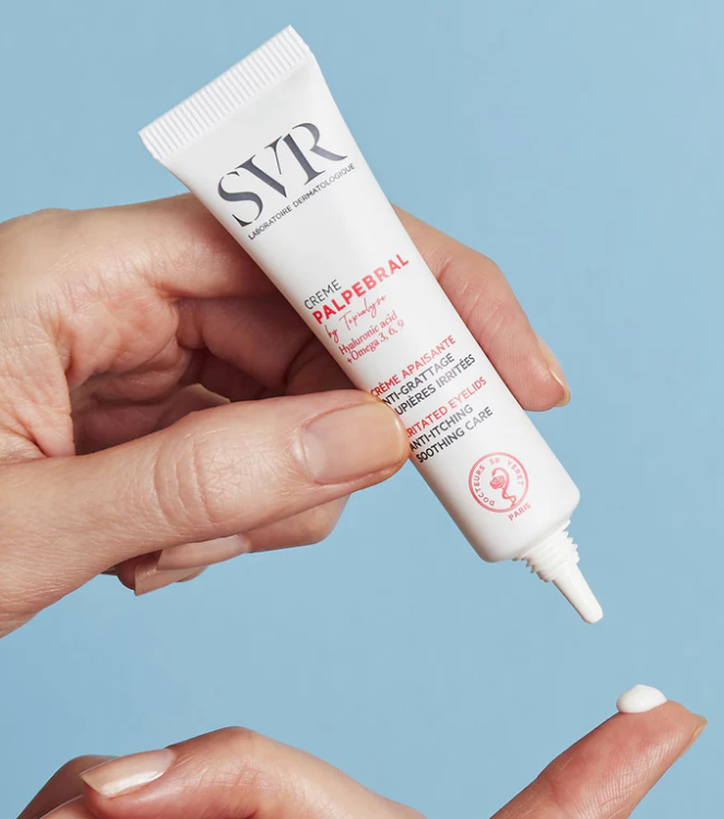 SVR® . TOPIALYSE PALPEBRAL 15ml . Calma y protege de las agresiones externas limitando la aparición de irritaciones . Tratamiento dermatológico . 1 Pieza de 1Tubo con 15ml