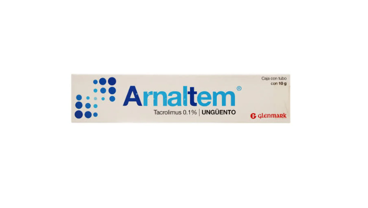 Glenmark® . Arnaltem UNGÜENTO . Tacrolimus al 0.1% .  1 Caja de 1 Tubo con 10g