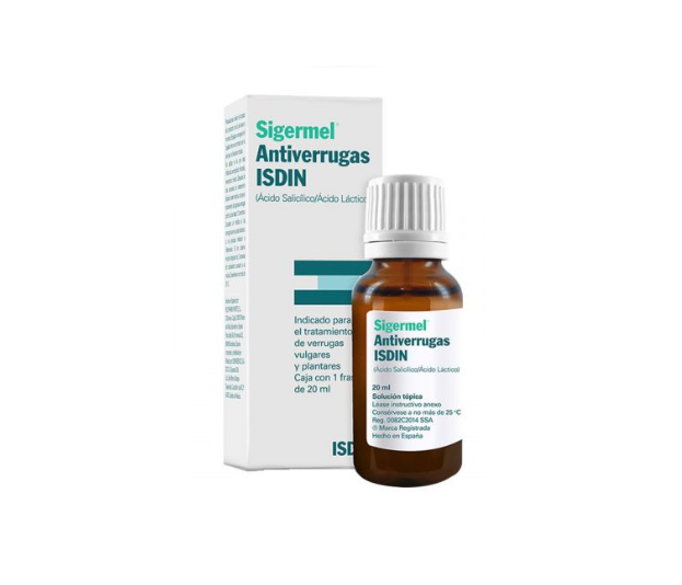 ISDIN® . Sigermel Antiverrugas .  1 Caja de 1Frasco con 20ml