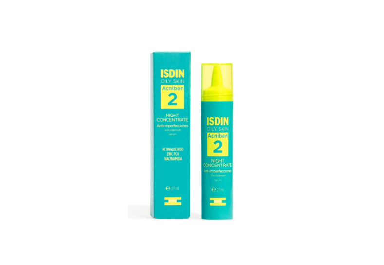 ISDIN® OILY SKIN . Acniben 2 . Night concentrate anti- imperfecciones . 1 Caja de 1Tubo con 27ml