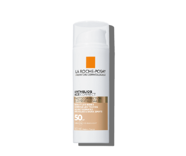 LA ROCHE-POSAY® . Anthelios age correct 50 spf con color . 1 Caja de 1PZA con 50ml