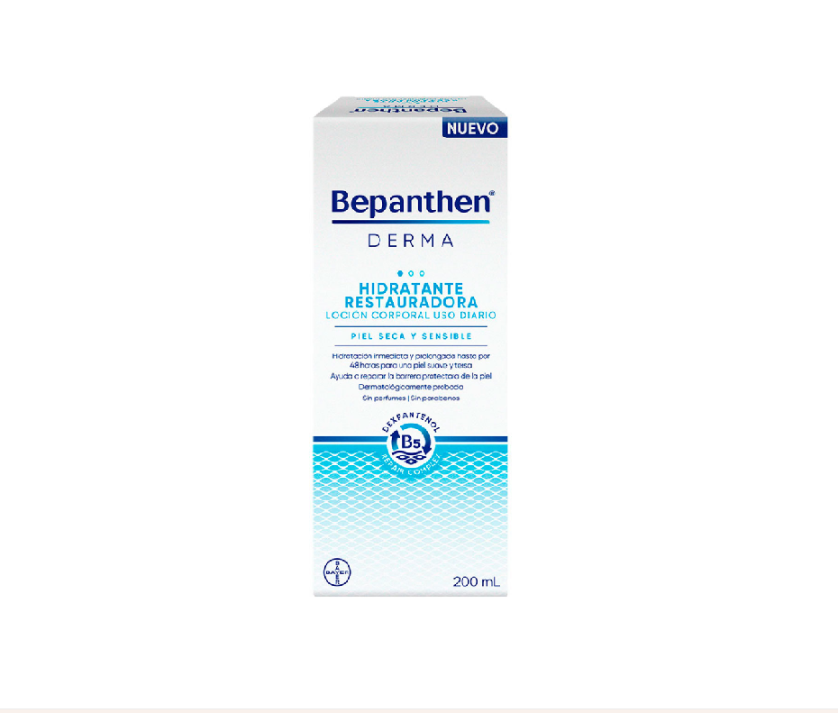 BAYER®. Bepanthen . Hidratante Restauradora .1 Caja de 1Pza con 200ml