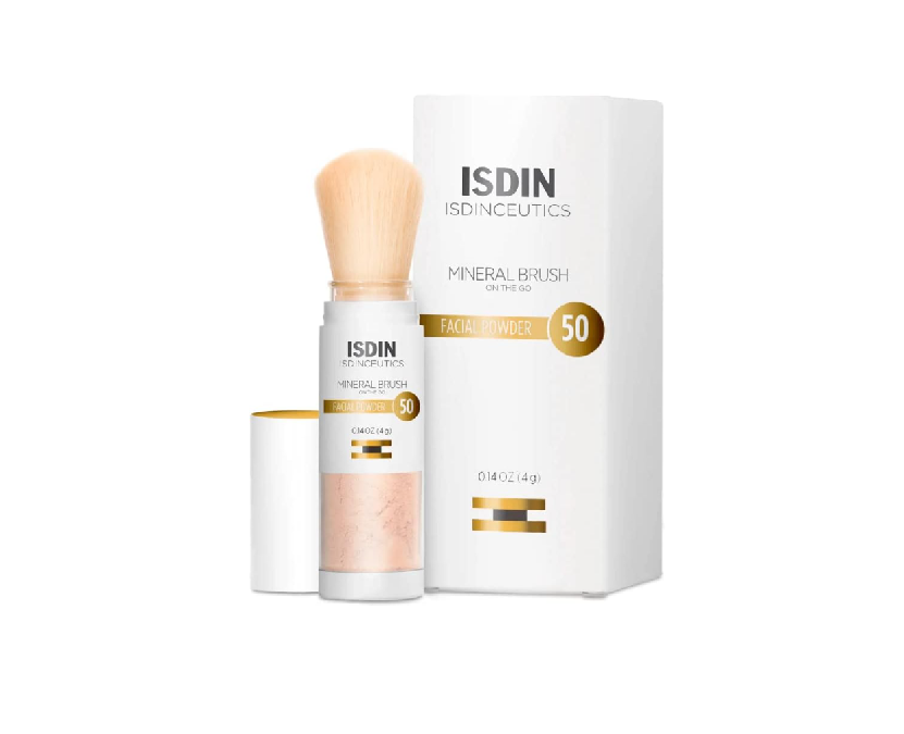 ISDIN® ISDINCEUTICS . MINERAL BRUSH ON THE GO . FACIAL POWDER FPS50+. 1 Caja de 1Tubo con 4g