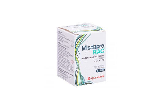 Glenmark . MISDAPRE RAC . 1 Caja de 28Tabletas con 10µg/5mg