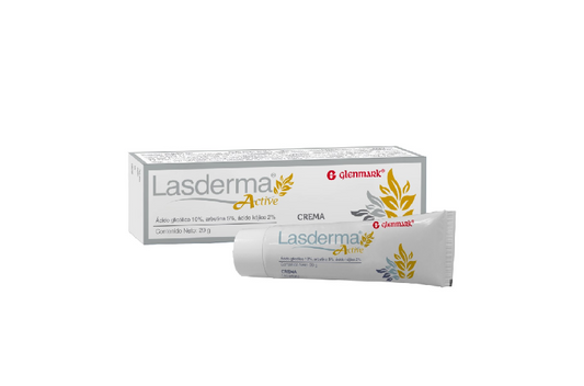 Glenmark® . Lasderma Active . 1 Caja de 1Tubo con 20g