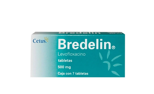 Cetus . Bredelin . Levofloxacino . 1 Caja de 7 Tabletas con 500mg