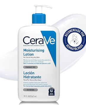 CeraVe® . Moisturising Lotion . Loción hidratante para piel seca a muy seca . 1 Frasco con 473 mL