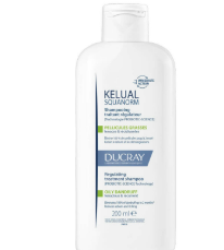 DUCRAY® . KELUAL SQUANORM PELLICULES GRASSES Shampoo de 200ml . Shampoo tratante regulador para caspa grasa . Tratamiento para dermatitis seborreica . 1Caja de 1Frasco con 200ml