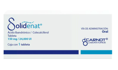 CARNOT® . Solidenat . Ibandronato de calcio 150mg, Colecalciferol 24,000UI