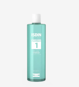 ISDIN® TEEN SKIN . Acniben 1 Micellar Cleanser 400ml . Agua miscelar para limpieza facial . Tratamiento antiacné . 1 Frasco de 1Pieza con 400ml