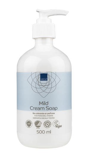 ABENA® . Mild Cream Soap . 1 Frasco con bomba de 1Pza con 500ml