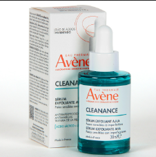 Avène® . CLEANANCE SÉRUM EXFOLIANTE de 30ml . Suero antiimperfecciones para piel sensible . Tratamiento antiacné . 1Caja de 1Gotero con 30ml