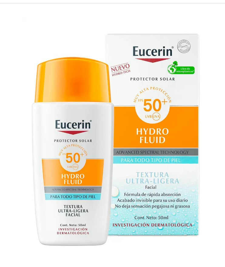 Eucerin® . HYDRO FLUID FPS 50+. 1 Caja de 1Pza con 50ml