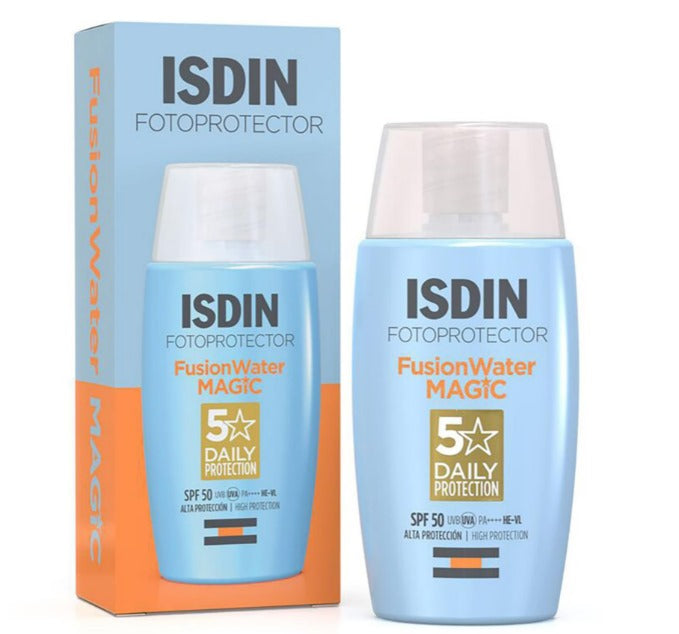 ISDIN® FOTOPROTECTOR . Fusion Water MAGIC . FPS 50+ . 1 Caja de 1 Frasco con 50ml