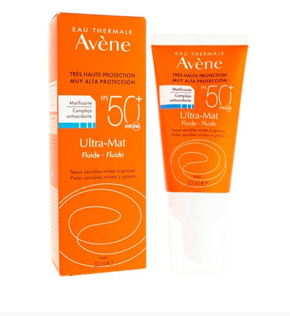 Avène® . ULTRA MAT FPS 50+ . Fluido complejo antioxidante . 1 Caja de 1Pza con 50 ml