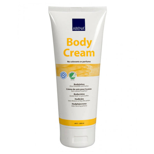 ABENA® . Body Cream . Crema humectante 28% lípidos . 1 Tubo de 1 Pza con 200ml