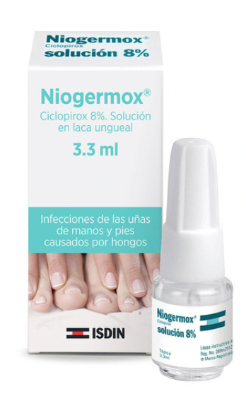 ISDIN | Niogermox® 8% | Ciclopirox 8% Solución En Laca Ungueal. Frasco Con 3.3ml