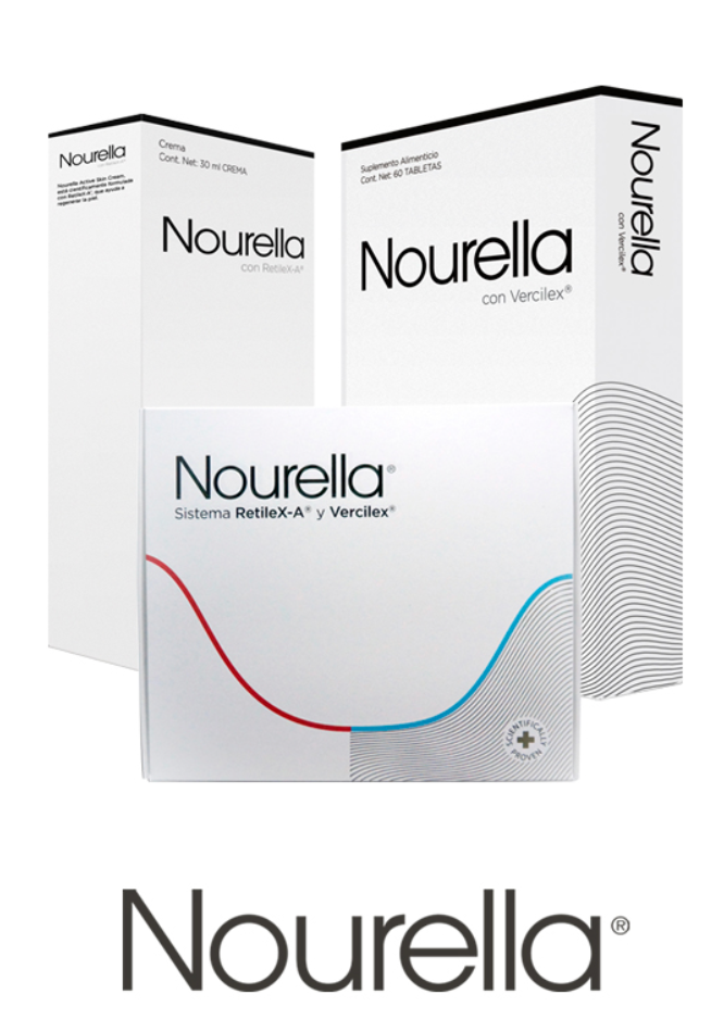 UP PHARMA | Nourella® con sistema Vercilex y Retilex-A | Suplemento para rejuvenecimiento de la piel | Caja con 60 tabletas