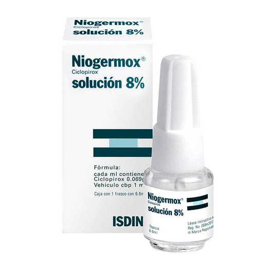 ISDIN | Niogermox® 8% | Ciclopirox 8% Solución en laca ungueal. Frasco con 6.6ml