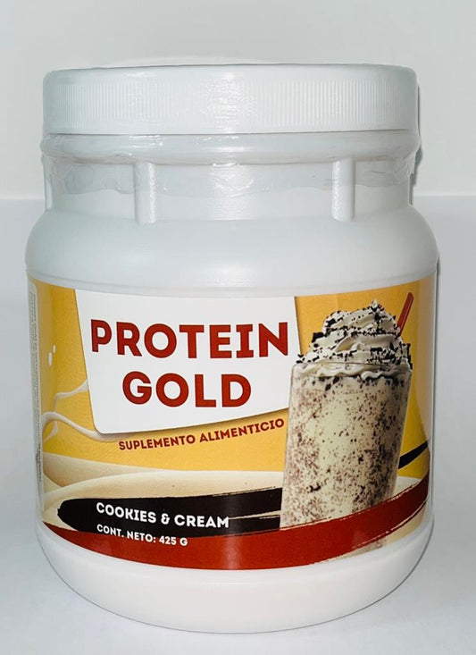 NATURALLY SIMHER | PROTEIN GOLD® Cookies n Cream | Proteína en polvo sabor Cookies n Cream | Tarro con polvo con 425g