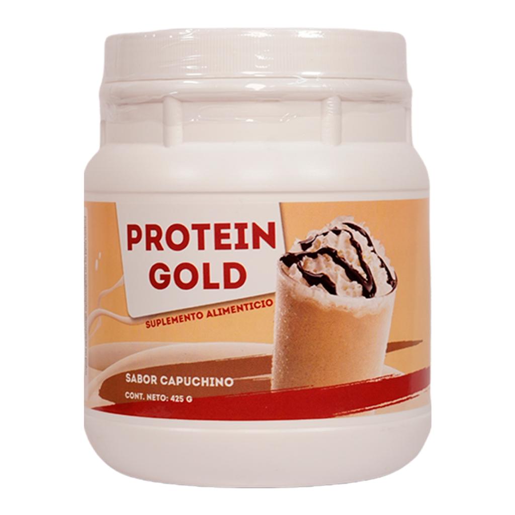 NATURALLY SIMHER | PROTEIN GOLD®  paquete de 4 | Proteína en polvo de alto valor biológico  | 4 Tarros con polvo con 425g