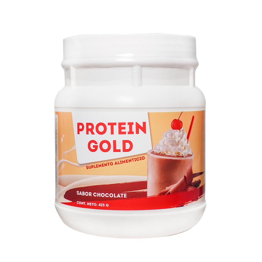 NATURALLY SIMHER | PROTEIN GOLD®  paquete de 4 | Proteína en polvo de alto valor biológico  | 4 Tarros con polvo con 425g