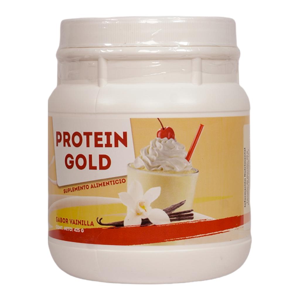 NATURALLY SIMHER | PROTEIN GOLD®  paquete de 4 | Proteína en polvo de alto valor biológico  | 4 Tarros con polvo con 425g