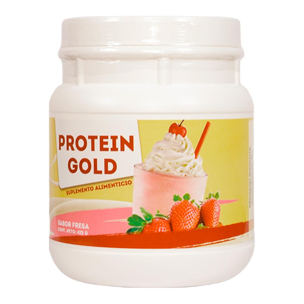 NATURALLY SIMHER | PROTEIN GOLD®  paquete de 4 | Proteína en polvo de alto valor biológico  | 4 Tarros con polvo con 425g