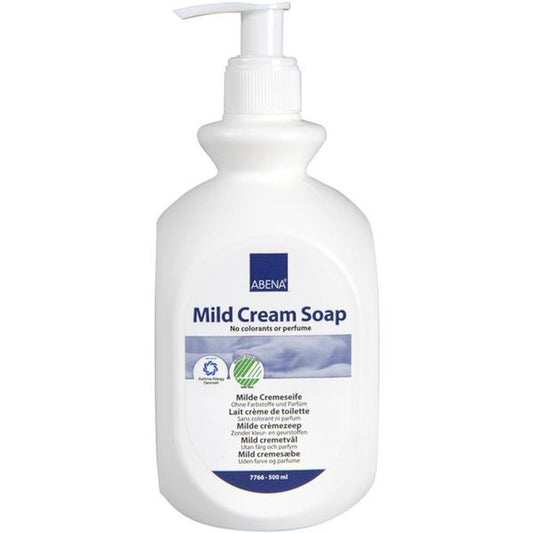 ABENA® . Mild Cream Soap . 1 Frasco con bomba de 1Pza con 500ml