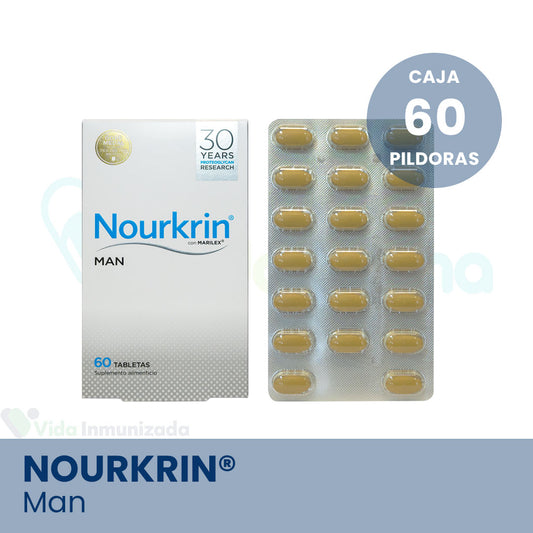 UP PHARMA | Nourkrin® Man | Suplemento para evitar caída de cabello | Caja con 60 tabletas