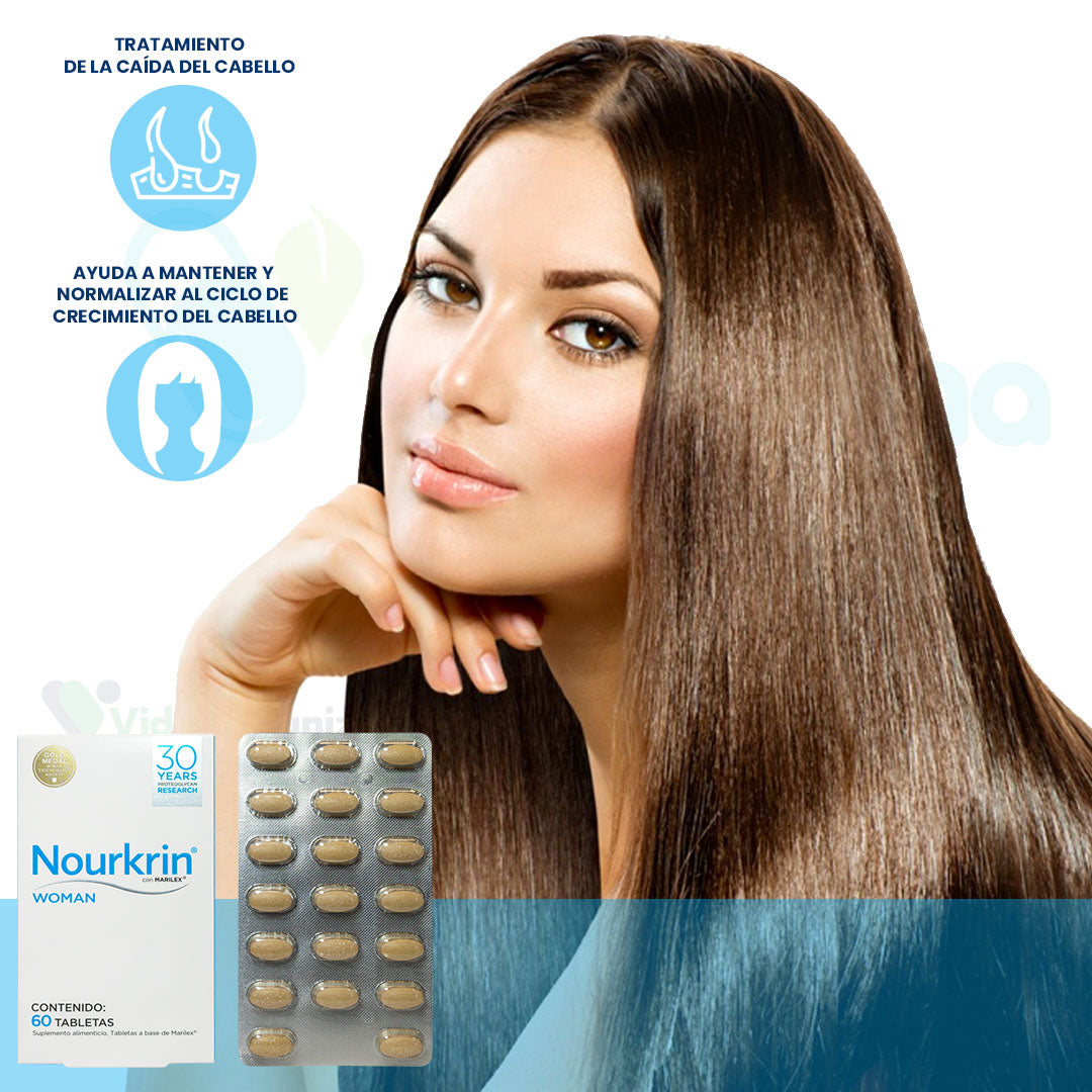 UP PHARMA | Nourkrin® WOMAN | Suplemento para evitar caída de cabello | Caja con 60 tabletas