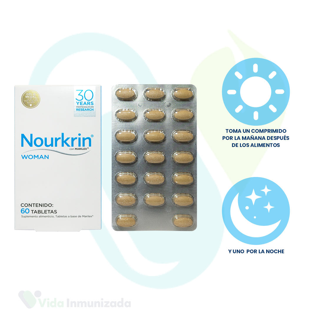 UP PHARMA | Nourkrin® WOMAN | Suplemento para evitar caída de cabello | Caja con 60 tabletas